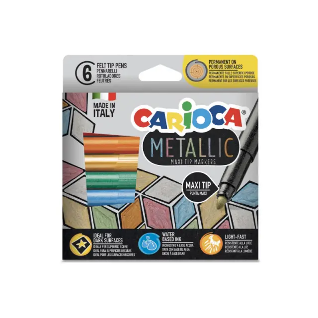 Μαρκαδόροι Carioca Metallic Maxi tip