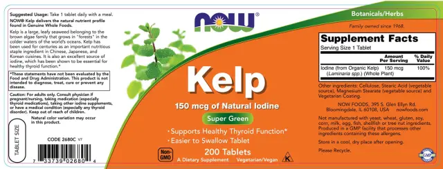 Now Foods Kelp 150 mcg 2