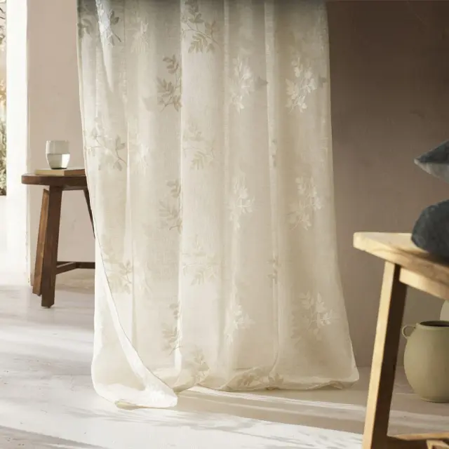 Κουρτίνα με Τρουκς Gofis Home Leaf 10-04-532-11/06 Beige AW24 140x280