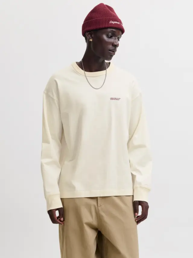 JORFREDERIKSBERG BACK TEE LS CN SN - Antique White 2