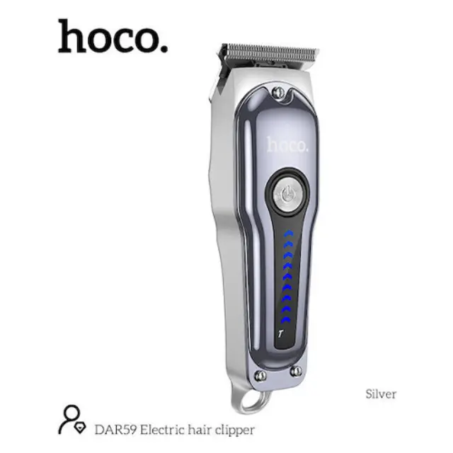 Hoco Επαναφορτιζόμενη Κουρευτική Μηχανή Ασημί DAR59