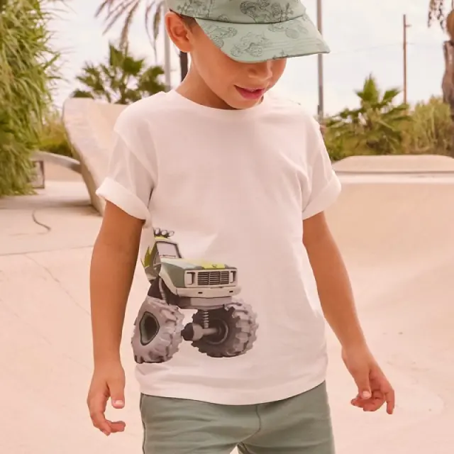 Mini 2 έως 10 ετών Σετ μακό παντελόνι και μπλούζα πράσινο