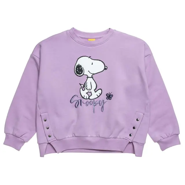 Μπλούζα φούτερ Snoopy με κέντημα
