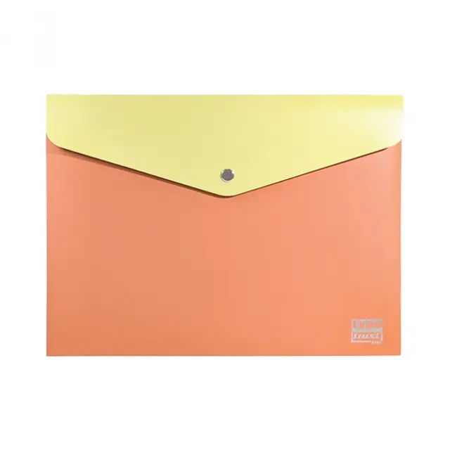 Typotrust Φάκελος Κουμπί Double A4 Πορτοκαλί/Κίτρινο (FP25604-06)
