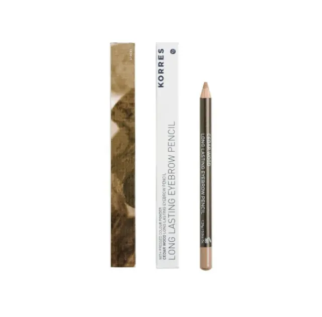 Korres Cedarwood Long Lasting Eyebrow Pencil 03 Light Shade Ανοιχτή Απόχρωση Μολύβι Φρυδιών, 1.29gr 2