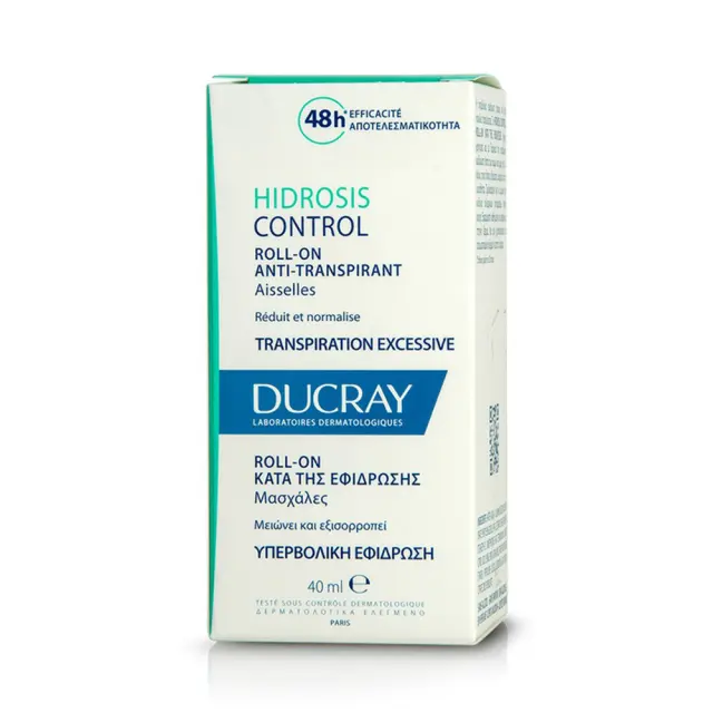 Ducray Hidrosis Control Roll-On Anti Transpirant 48H Roll-On Αποσμητικό κατά της Έντονης Εφίδρωσης, 40ml 2