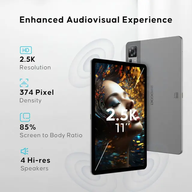 DOOGEE tablet T30 PRO, 11", 8/256GB, 4G, Android 13, 8580mAh, γκρι 2