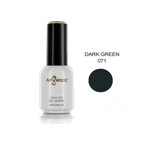 Ημιμόνιμο επαγγελματικό βερνίκι ANGELACQ 15ML - 0.5FL.OZ 071 Dark Green