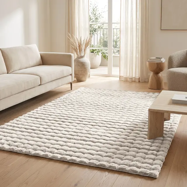 Beauty Home Χαλί Bubble Art 9662 133x190 Εκρού