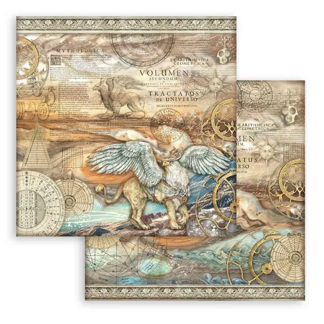 Χαρτιά scrapbooking 10τεμ, 20.3×20.3cm Stamperia, Sir Vagabond in Fantasy World 3