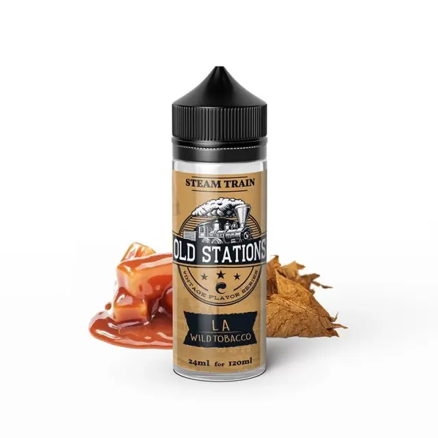 Old Stations LA Wild Tobacco 24ml (120ml) - Steam Train Flavorshots