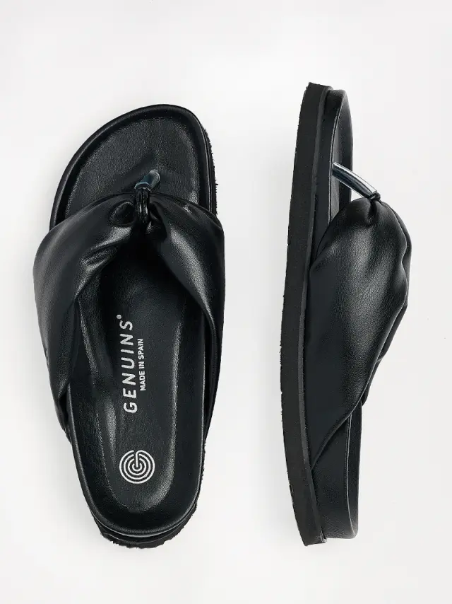 Genuins Πέδιλα Γυναικείο PETA vegan Μαύρο GEN/NAWA VEGAN BLACK 3