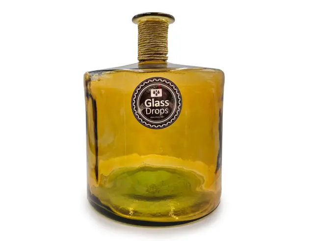 Διακοσμητικό Βάζο Glass Drops Frances Enea (E4751DB411) Aπό 100% ανακυκλωμένο γυαλί, Χωρητικότητας 30L, Διαστάσεων Ø 35 x Υ 45 cm, Yellow Gold E4751DB411 3