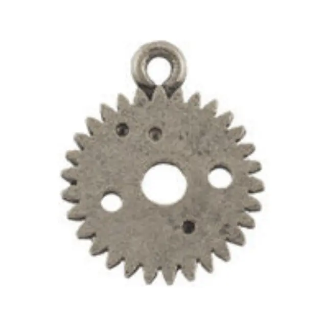 Διακοσμητικό Χυτό Pewter - Γρανάζι Μικρό - Antique Silver - 2τεμ
