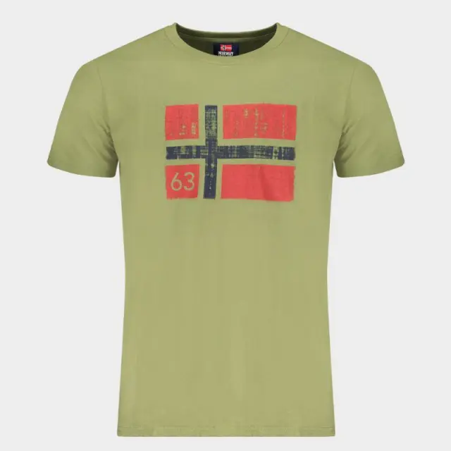Norway Nautical School - Ανδρικό T-shirt Κοντομάνικο 846019-MILITY Πράσινο - 2XL