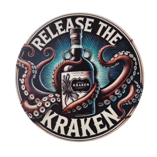 Μεταλλική Πινακίδα Στρογγυλή Kraken 20cm