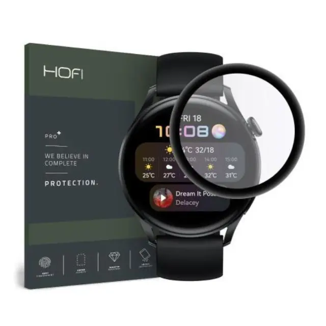 Hybrid Nano Glass Hofi Pro+ Huawei Watch 3 46mm Μαύρο (1 τεμ.) N56809