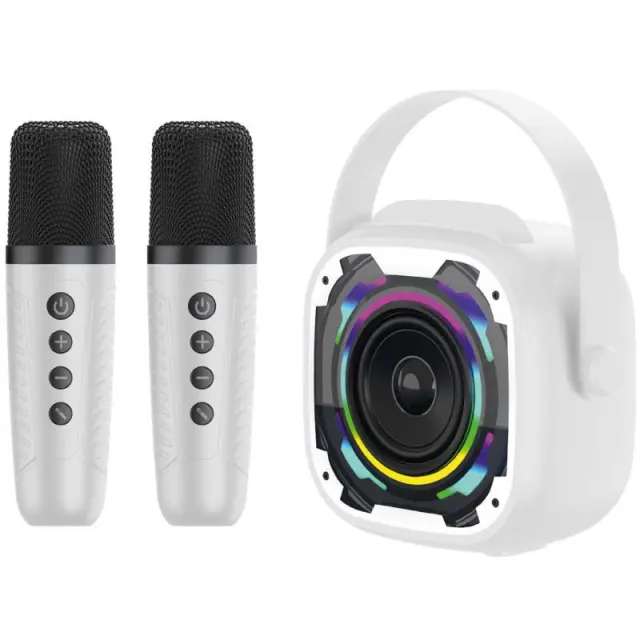 Φορητό Ηχείο Bluetooth Blavec WS-08 Karaoke Idol με 2 Μικρόφωνα 8W Λευκό N71055