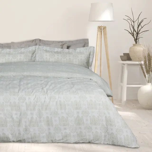 Σετ Σεντόνια 170x260 Μονά Happy Das Home 9673 Taupe-White 100% βαμβακερόΧωρίς Λάστιχο