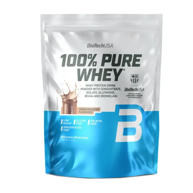 Biotech USA 100% Pure Whey Πρωτεΐνη Ορού Γάλακτος με Γεύση Cookies & Cream 900gr