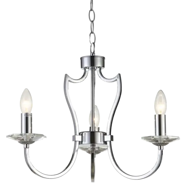 Pendant Lamp Riga P03755CH χρώμιο με κρυστάλλους – κλασικό και πρωτότυπο φωτιστικό οροφής Ασημί