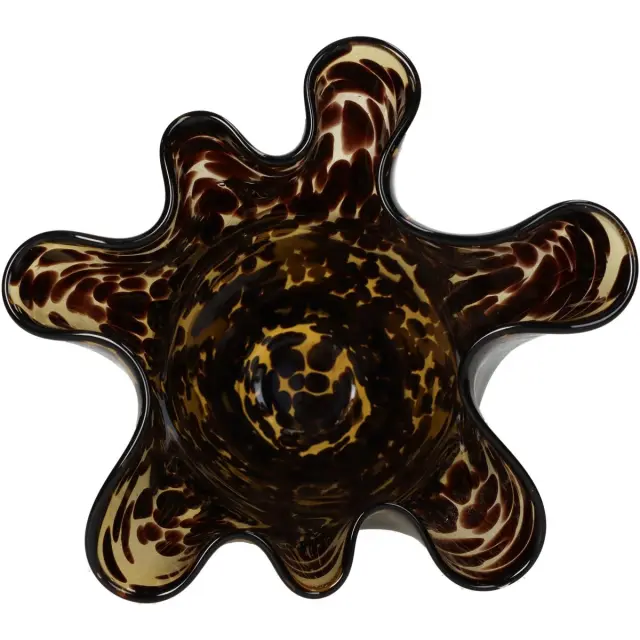 Βάζο Καφέ Γυαλί 22.5x22.5x27cm 3
