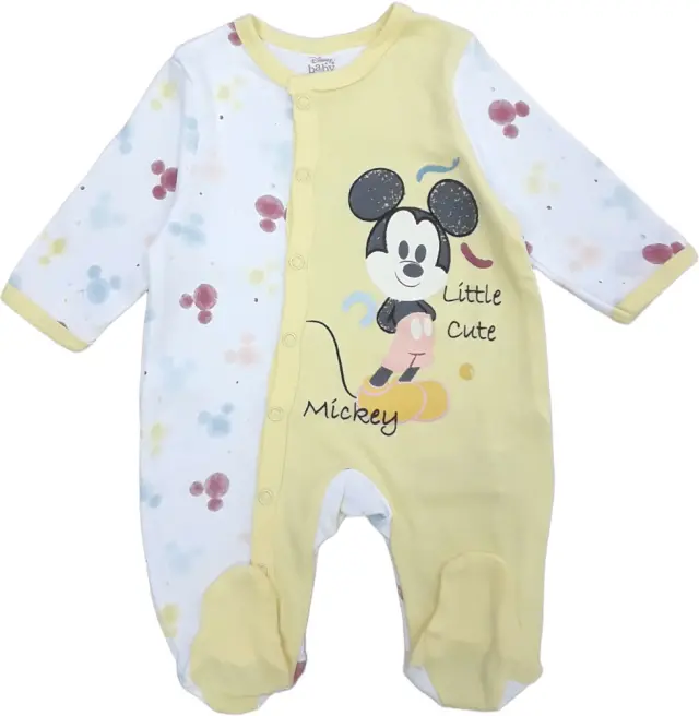 Φορμάκι Μακρυμάνικο Mickey Little Cute Yellow 8030258 - 12 M (80cm)