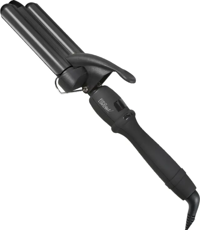 Eurostil Triple Barrell 22MM Επαγγελματικό Τριπλό Ψαλίδι Μαλλιών για Κυματιστά Beach Waves 65W με Κεραμική Επίστρωση Τουρμαλίνης Ø 22mm έως 220°C