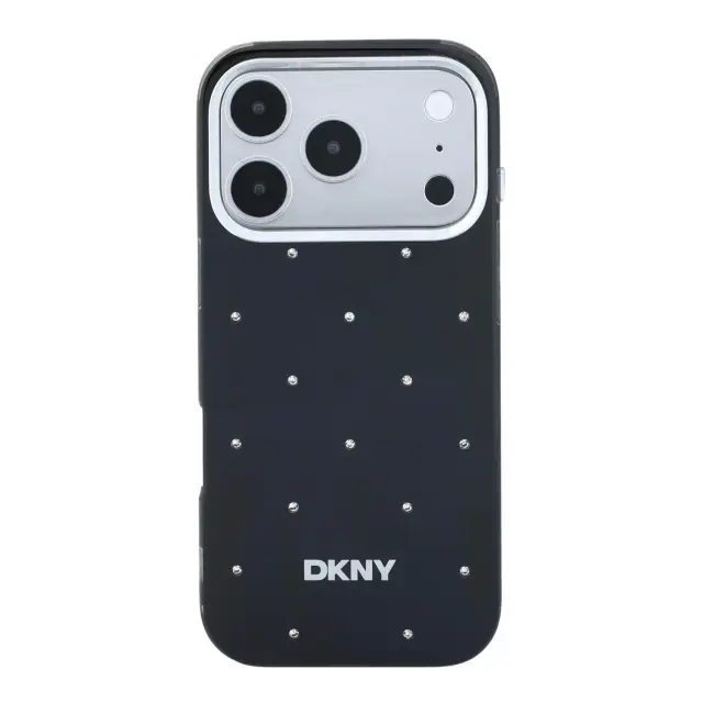 DKNY PC/TPU Rhinestones Magsafe Case for iPhone 18 Pro Black 3
