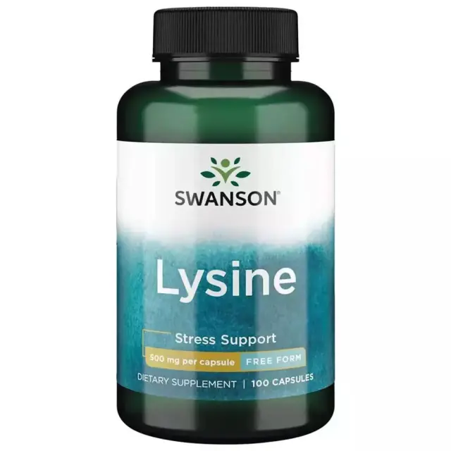 SWANSON Free-Form L-Lysine Stress Support 500mg 100 Caps