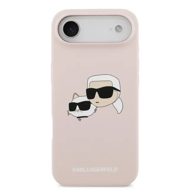 Karl Lagerfeld Liquid Silicone Double Heads MagSafe Case for iPhone Air Pink 3