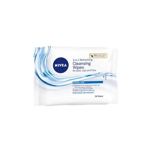Nivea Αναζωογονητικά Μαντηλάκια Καθαρισμού Για Κανονική -Μεικτή Επιδερμίδα 25Τεμάχια