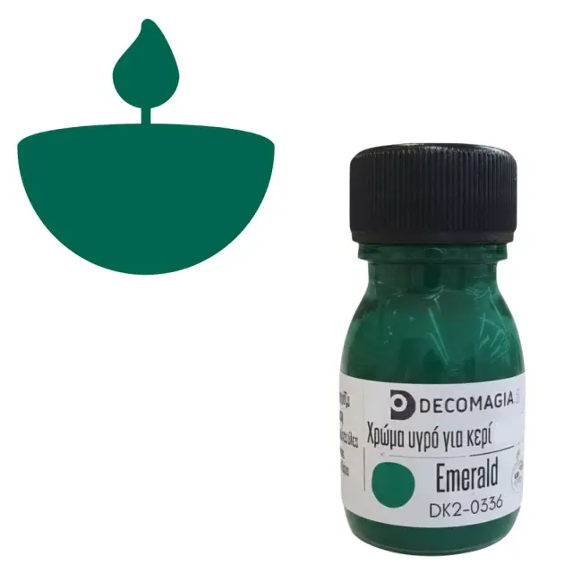 Χρώμα για κερί υγρό, Emerald, 30 ml