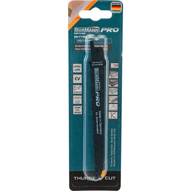 Bormann Pro BHT6012 - Λάμες Σπαθοσεγάς ξύλου 5τεμ cv Γρήγορη Κοπή 4.2 (042822)