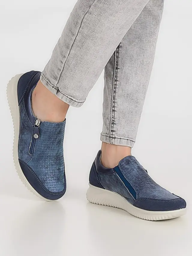 Imac Sneakers Γυναικείο δέρμα/δέρμα Nubuck Μπλέ IMA/556020 BLU 2
