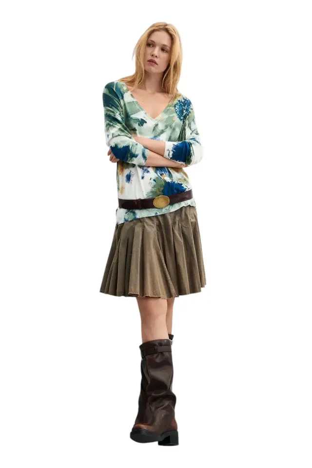 Desigual - Γυναικείο Πλεκτό Πουλóβερ Coldbotanic 26WWJF38-1022 Πολύχρωμο 2