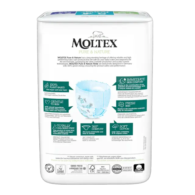 Moltex pure + nature maxi pants Πάνα Βρακάκι no6 16-30kg 18 τεμαχίων 2