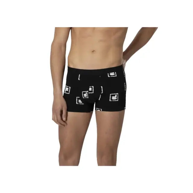 FILA Ανδρικό Boxer Elastic Band - Διπλό Πακέτο, Χρώμα Μαύρο 2