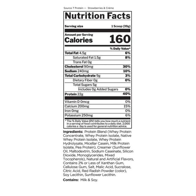Rule1 Source 7 Protein Strawberry & Cream, 21 Servings 2