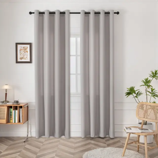 Beauty Home Ύφασμα κουρτίνας με το μέτρο μεσαίας σκίασης Effect Art 8443 Φ320 Ασημί