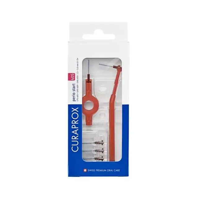Curaprox | Perio Start 405 Μεσοδόντια Βουρτσάκια με 2 Λαβές Κόκκινο | 5τεμ
