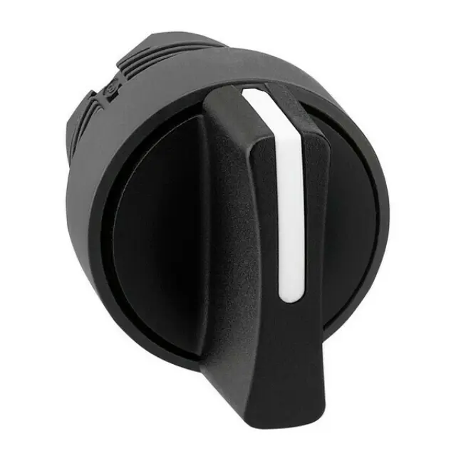 Harmony XB5, Selector switch head, plastic, black, Ø22, 3 positions, spring return to center