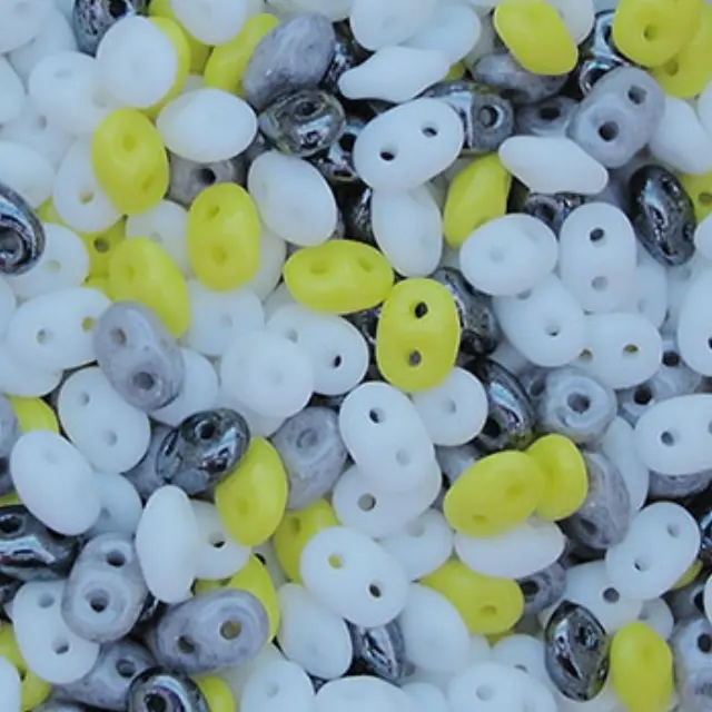 Χάντρα Superduo - Mix Limoncello - 2.5x5mm ~10gr