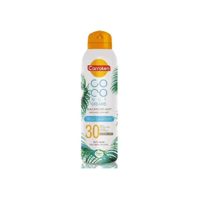Carroten Coconut Dreams Suncare Dry Mist SPF30, Αντηλιακό Ξηρό Mist Yψηλής Προστασίας για το σώμα 200ml