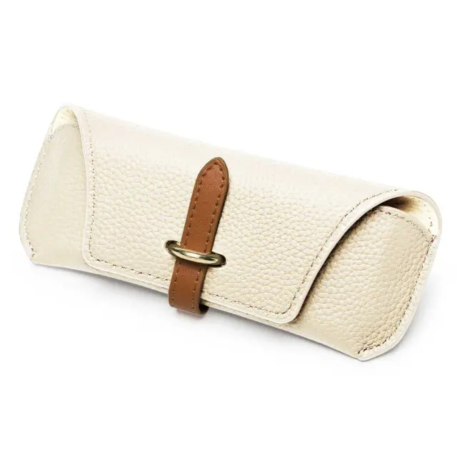 Techsuit - Glasses Case (ETL3) - PU, 17.8 x 7.3 x 0.5cm - Εκρού