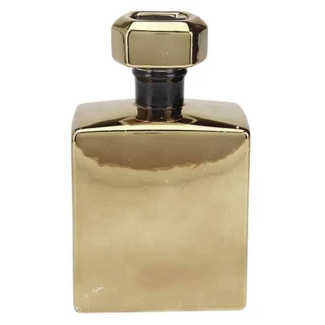 Βάζο "perfume" χρυσό 14,5x8x24cm Zaros 26590 HE606