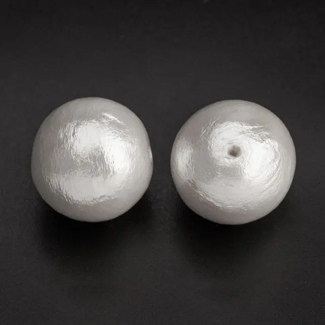 Χάντρα Cotton Pearls Off White Ø18mm - 10τεμ
