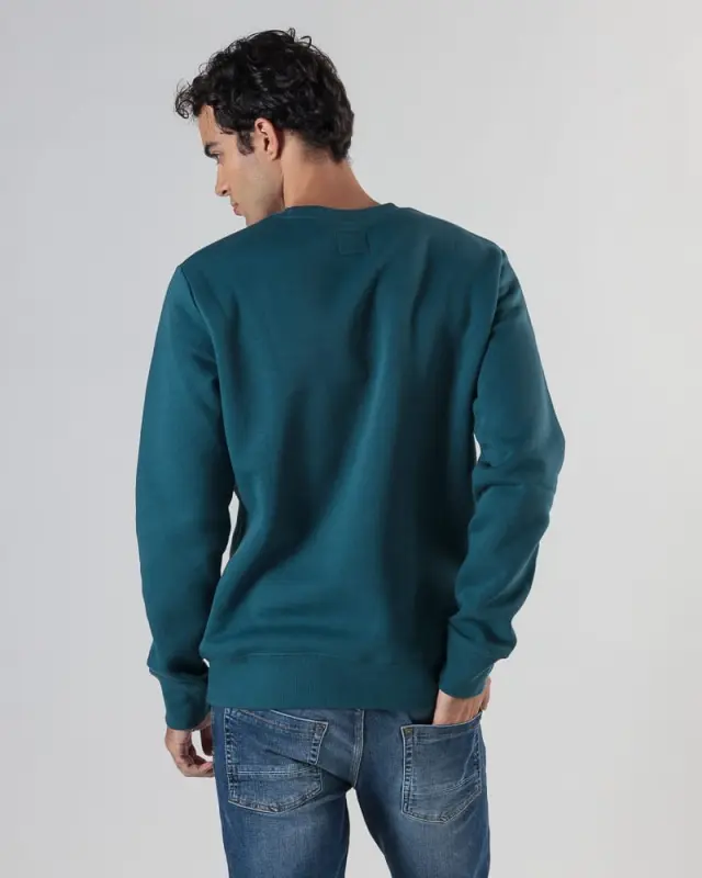 Devergo Ανδρικό Φούτερ 4083 Βαμβακερό Slim-Fit – Petrol - 3XL 2