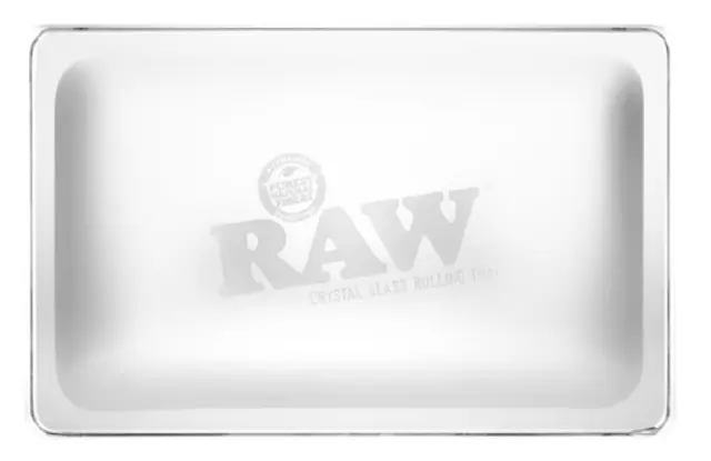 Raw Γυάλινος Rolling Tray Δίσκος - Limited Edition - Large (27,5x18cm)