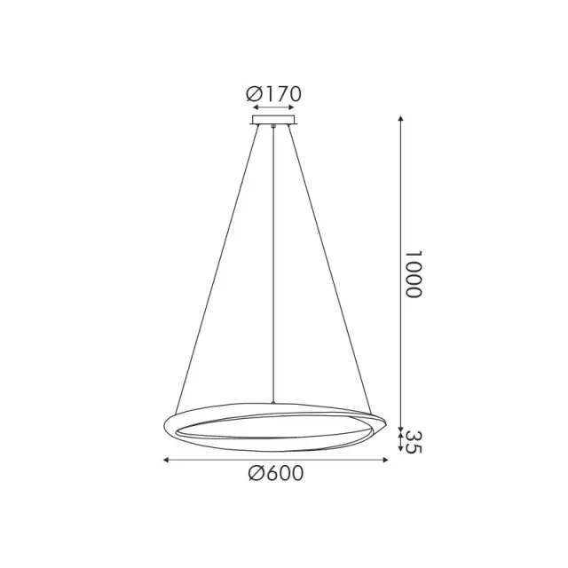 HARMONY ΚΡΕΜΑΣΤΟ Φ/Σ LED 32W 2500LM CCT IP20 ΧΡΥΣΟ ΜΕΤΑΛΛΙΚΟ + ΑΚΡΥΛΙΚΟ / HM24LEDP60GDCCT 2